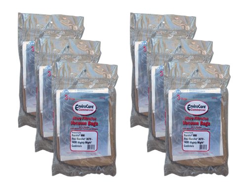 18 Eureka Style MM Commercial Bags Allergy Mighty Mite Vacuum, Canister Limited, Sanitaire Vacuum Cleaners, 3670, 3680, 3690, 602695, 60295B, 60295-12, 60296, 60296-12(filteraire), 60297-10, S3681B, SC3683A, SC3686A