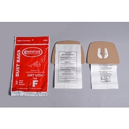 Dirt Devil Canister Can Vac & Power Pak Type F Bags 3 Pk Generic Part # 124SW,