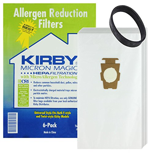 Kirby G10 G10E G10SE Drive Belt Pack Of 6 Bags + Vacuum Cleaner HEPA Dust Bags + 1 Belt