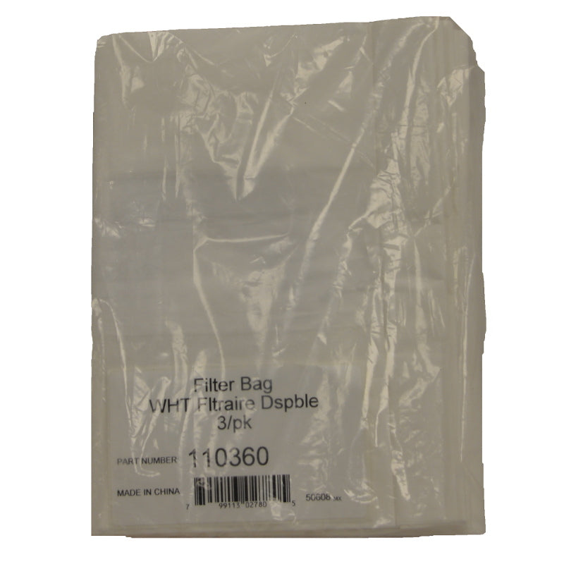 3PK, BEAM BU165 CENTRAL VAC, PAPER BAGS, 110360