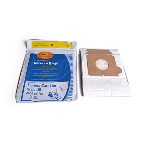 Style UB, 3530 Series Canister Vacuum Cleaner Replacement Part For Eureka Paper Bags 3PK # compare to part 6124012