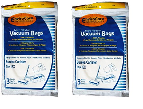 EnviroCare Replacement Micro Filtration Vacuum Cleaner Dust Bags made to fit Eureka EX Excalibur Canisters 6 bags