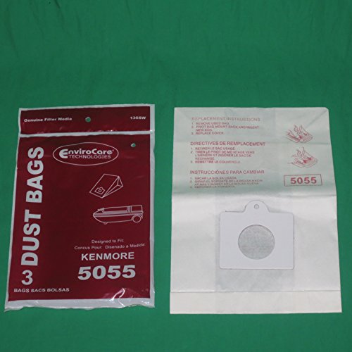 9 For Kenmore Style C 20-5055, 50557, 50558 Vacuum Cleaner Bags Bulk Deal, Designed to Fit For Kenmore Canisters (9 Total Bags).