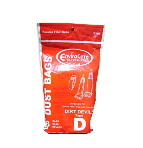 Dirt Devil Type D 3670075001 3670147001 3-670148-001 Upright Vacuum Cleaner Bags 3PK #123SW