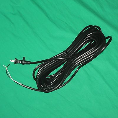 40' Black Fit All 17 Guage 2 Wire Upright Vacuum Cleaner Power Cord w/ Cord Clip
