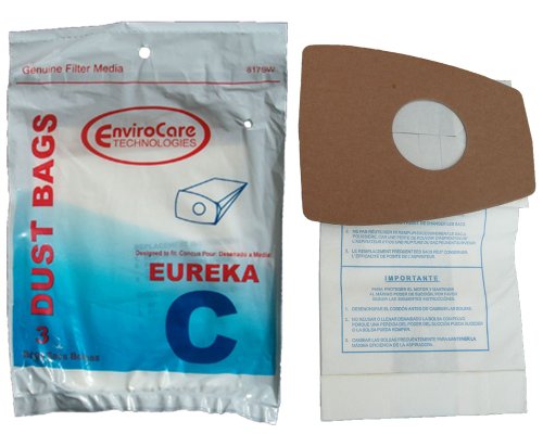 EnviroCare Replacement Vacuum Cleaner Dust Bags made to fit Eureka Type C Mighty Mite Canisters 3 Pack