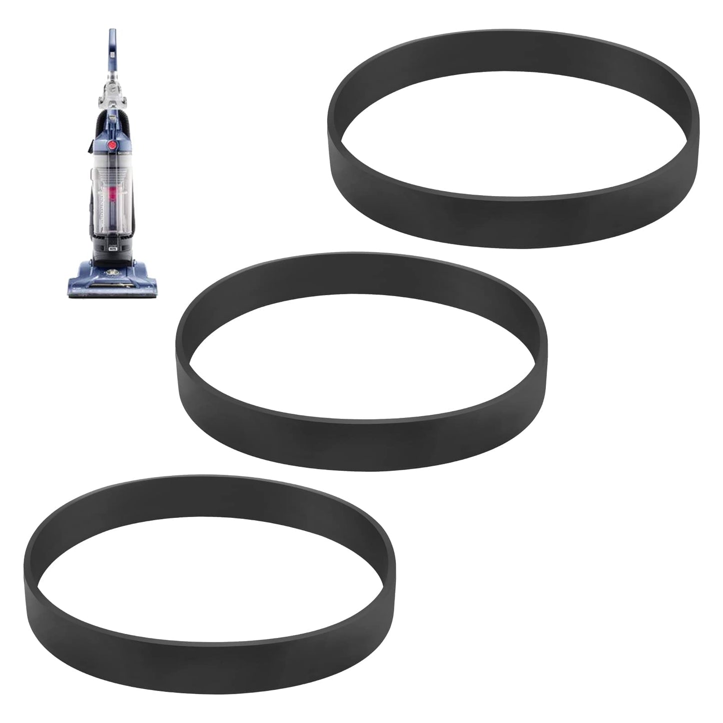 KEEPOW 562932001 Vacuum Belt for Hoover Vacuum Cleaner, 38528-033 Ah20080 Replacement Belt for Hoover Windtunnel Vacuum UH70105 UH70100 UH70102 UH70110 UH70106 UH70107 UH70115 UH70116 UH70120, 3 Pack