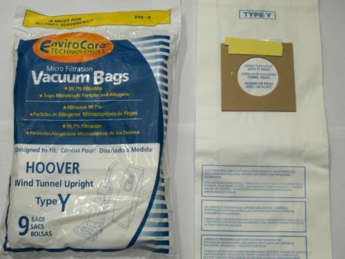 18 Hoover Windtunnel Upright Type Y Vacuum Bags By Envirocare (Micro-filtration) Size: 18 Bags Model: 856-9