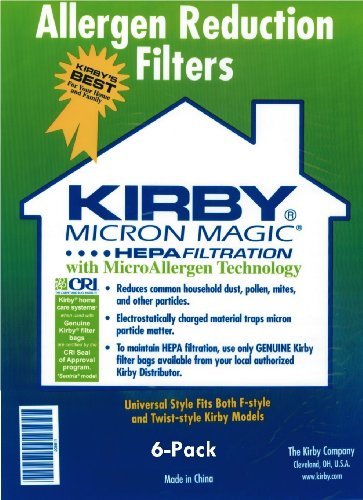 Kirby Allergen Reduction Filters, 204811 (6 pack)