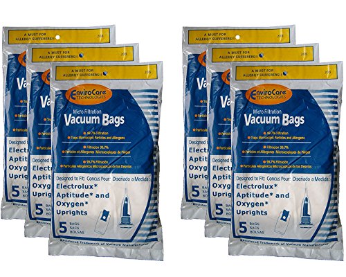 30 Electrolux Upright Oxygen & Aptitude Micro Filtration Allergy Vacuum bags, Uprights using Style E43 bags,EL204B, Vacuum Cleaners