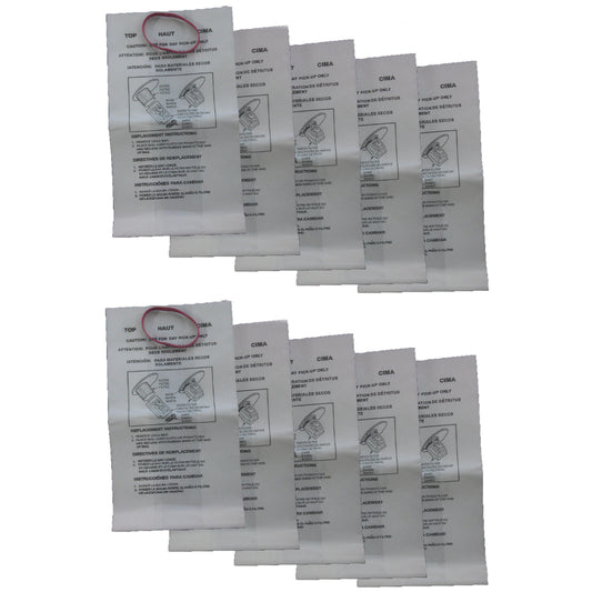 Shop Vac Vacuum bags (10 Bags w/ 2 Rubber bands) Part # 830SW by EnviroCare