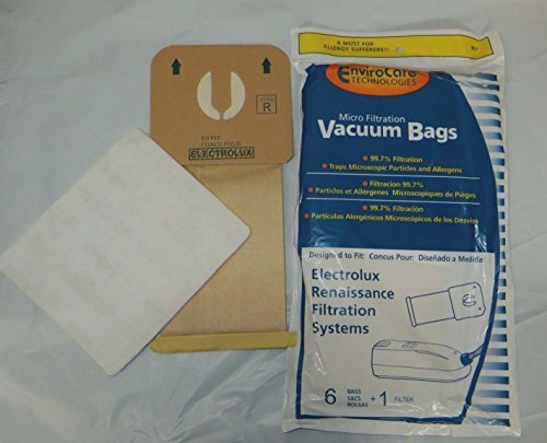 EnviroCare Replacement Micro Filtration Vacuum Cleaner Dust Bags Designed to Fit Electrolux Renaissance Style R Canisters 6 Bags and 1 Filter