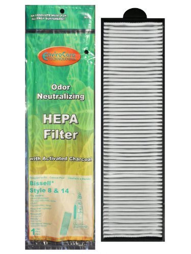 Bissell Style 8, 14 Pleated Post Motor Filter, 3910 Series (2 pack) Size: 2 Filters Model: 3091