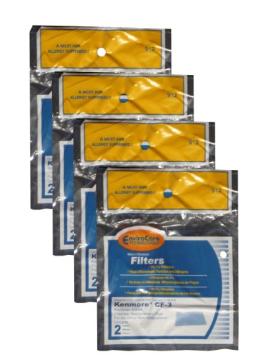 (8) Kenmore Vacuum CF-3 Foam Filter 86888, Sears upright, Non whispertone, Canister Vacuum Cleansers, 20-86888, 02080006000, 4369572, 610534, 116-35922500