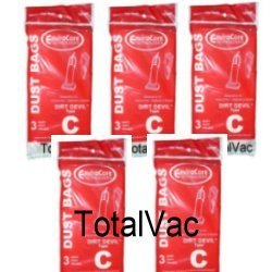 Dirt Devil Vacuum Cleaner Type C Bags - 15 Bags