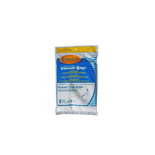 Hoover 40101001 "5 Pack" H30 Telios Canister Bag With 2 Filters