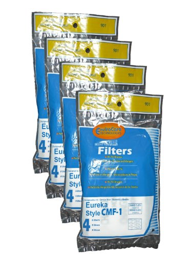 (4 Sets) Eureka Victory Whirlwind Type CMF1 Upright Vacuum Cleaner (2) Micron Cyclonic Cassette & (2) Motor Foam Filters Sanitaire 61940, 61940A, 60696, 61333, 61333A, 39334, 38469, 39292 Kit