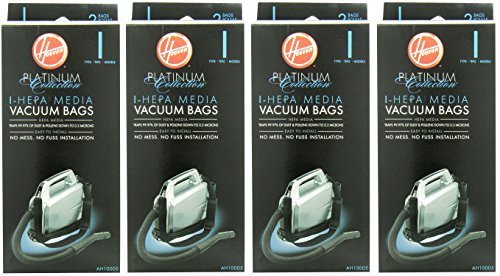 Hoover Type I HEPA Bag, AH10005 (4 Packs of 2: Total 8 bags) by Hoover