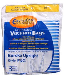 EnviroCare Replacement Premium Vacuum Cleaner bags made to fit Eureka F&G Sanitaire, Kenmore 5062, White Westinghouse, Koblenz, Singer SUB-1, Commercial 3 Pack