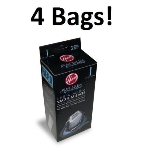 (4) Hoover Platinum Type I HEPA Vacuum Bags AH10005