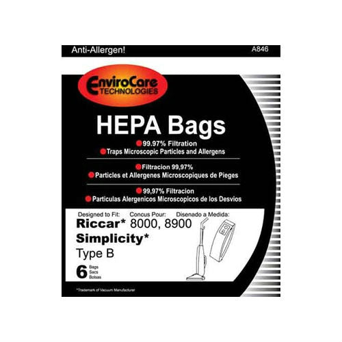 Replacement Vacuum Bag for Envirocare C15-6A / A846 (Single Pack) Replacement Vacuum Bag