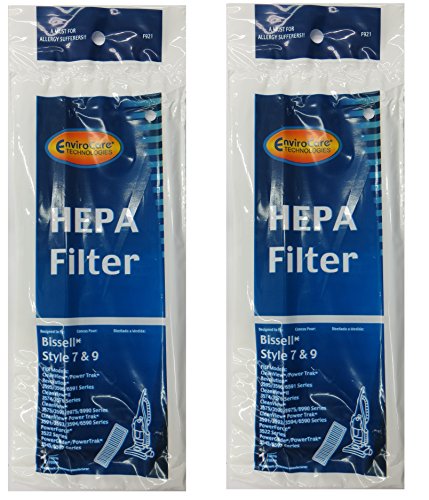 EnviroCare Replacement Post Motor HEPA Vacuum Filter Designed to Fit Bissell Style 7/9/16 2 Filters