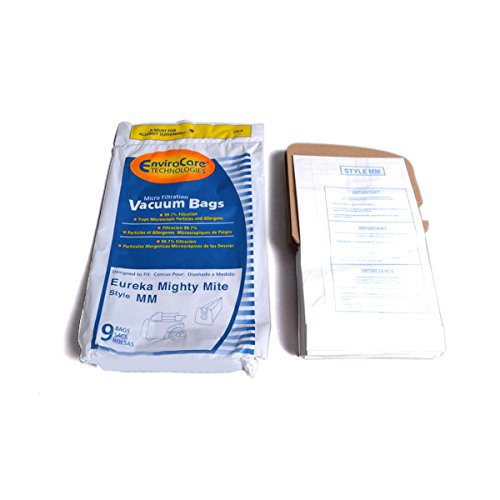EnviroCare Replacement Micro Filtration Vacuum Cleaner Dust Bags made to fit Eureka Style MM Eureka Mighty Mite 3670 and 3680 Series Canisters 9 Bags