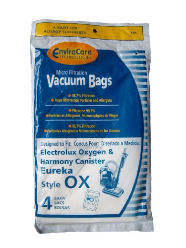12 OX Bags Electrolux Sanitaire S Oxygen Ultra Harmony Eureka BB Bags, Ultra Canister, SP6950 & SP6952 Vacuum Cleaners. 61230-12, 6994, 6997, 6998, 6999