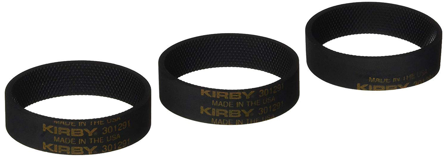 Kirby FBA_301291 3 Ribbed Vacuum Cleaner Belts, Black Limited Edition