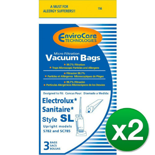 Envirocare 61125A / 156 Style SL Replacement Micro Vacuum Bags (2 Pack)