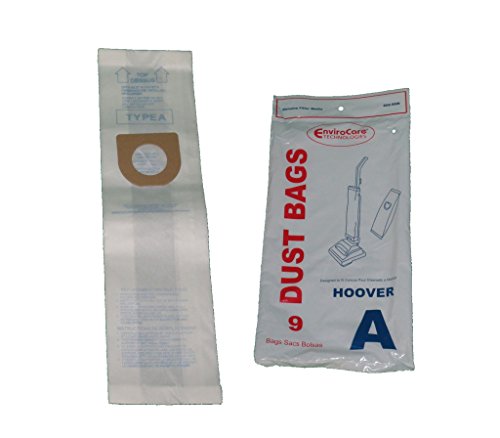 9 Hoover Type A 4010100A 1-ply Vacuum Bags 43655010 4010001A 4010324A Bissell Style 32018