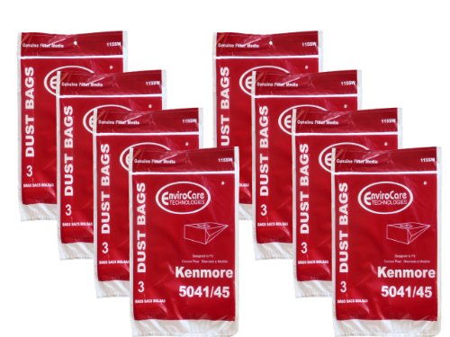 24 Kenmore #20-5045 Type H Canister Vacuum Cleaner Bag Model 203040 24025 23040 20035, 20350, 20395, 24031, 24200, 24203, 21040, 24205, 24300, 25170, 25250, 25300, 25320, 26350, 26355, 27320, 28320, 28350, 29035, 29200, #02050001000, #609218