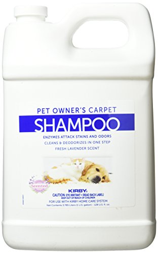 Kirby 237507 1gal. Regular Shampoo Pet Stain & Odor Remover-Carpet & Rug Shampoo & Odor Eliminator, Smell Neutralizer Solution & Detergent-Dog & Cat Urine Cleaner, 3.785 Liters, Size 1 , White