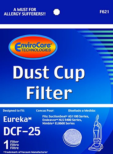 EnviroCare Replacement Vacuum Cleaner Dust Cup Filter Designed to Fit Eureka DCF-25 Uprights