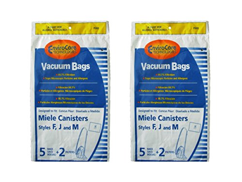 EnviroCare 10 Miele FJM Microfiltration Compact Canister Vacuum Cleaner Bags + Filters