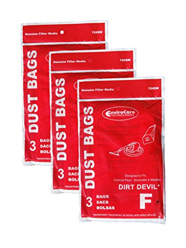 9 Royal Dirt Devil Type F Canister Vacuum Cleaner Bags