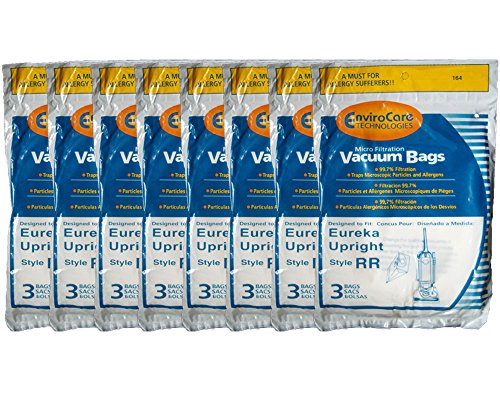 24 Eureka Type RR Upright Allergy Vacuum Bags Omega Upright Ultra Boss Smart Vacuum Cleaners 4800, Series 4870, 4874, 4875, 61115, 61115-12 (Filteraire), 4870GZ, 4870GZX, 4870J, 4870K, 4870M, 4870MZ