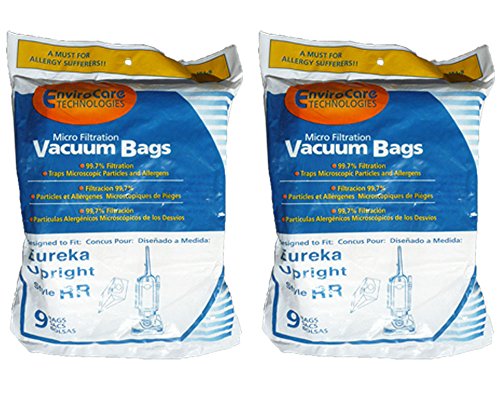 18 Eureka Type RR Upright Allergy Vacuum Bags Omega Upright Ultra Boss Smart Vacuum Cleaners, 4800 Series...4870, 4874, 4875, 61115, 61115-12 (Filteraire), 4870GZ, 4870GZX, 4870J, 4870K, 4870M, 4870MZ