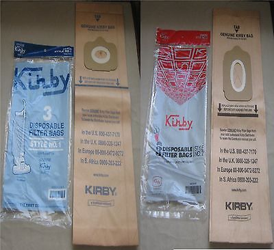 Genuine Kirby Vac Style 1 Tradition & Style 2 Heritage I Vacuum Cleaner Bags OEM
