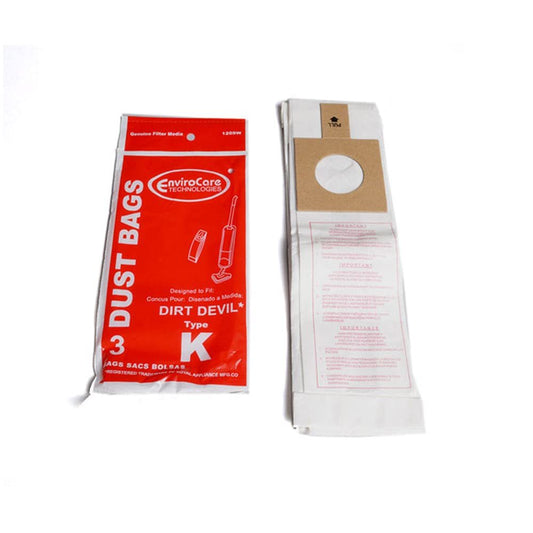 Dirt Devil Stick Vac Type K Bags - 12 Bags