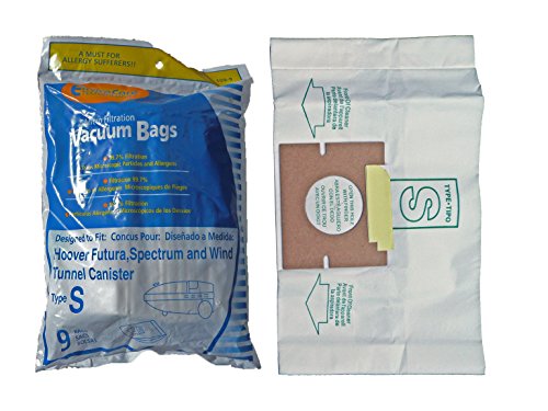 EnviroCare Replacement Micro Filtration Vacuum Cleaner Dust Bags made to fit Hoover Windtunnel Type S Futura, Spectrum, Power Max Canisters