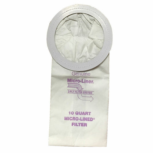 DVC ProTeam 10qt 100331 Micro Allergen Vacuum Cleaner Bags Made in USA [ 30 Bags ]