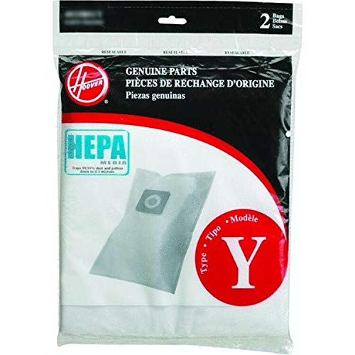 Pokin 2 Pack Y HEPA Pleated Vacuum Filter Bags for Hoover WindTunnel AH10040 902419001