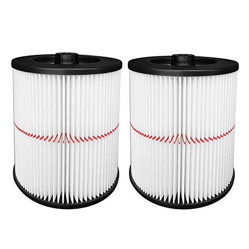 Reinlichkeit 2 Pack Cartridge Filter for Shop Vac Craftsman 17816 9-17816 Wet/Dry Air Filter Replacement Part