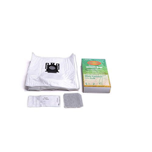 Miele Style G & N Plastic Collar, Allergen Vacuum 5 Paper Bags & 2 Filtere # C204