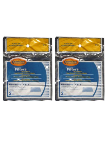 (4) Kenmore Vacuum CF-3 Foam Filter 86888, Sears upright, Non whispertone, Canister Vacuum Cleansers, 20-86888, 02080006000, 4369572, 610534, 116-35922500
