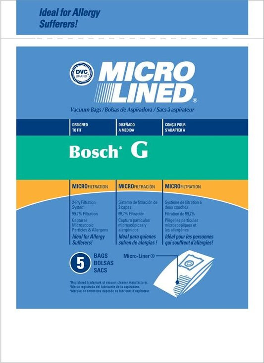 DVC Bosch G BO-14000 471437 Micro Allergen Vacuum Cleaner Bags Made in USA [ 50 Bags ]