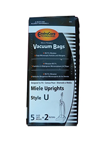 60 Miele Upright Style U Vacuum Bags + Filters with Hygienic Self-closing Seal and Filters, Allervac, Upright Vacuum Cleaners, 07805130, 7282050 4002514835983, 780513000017, S7280 , S7280, S7260