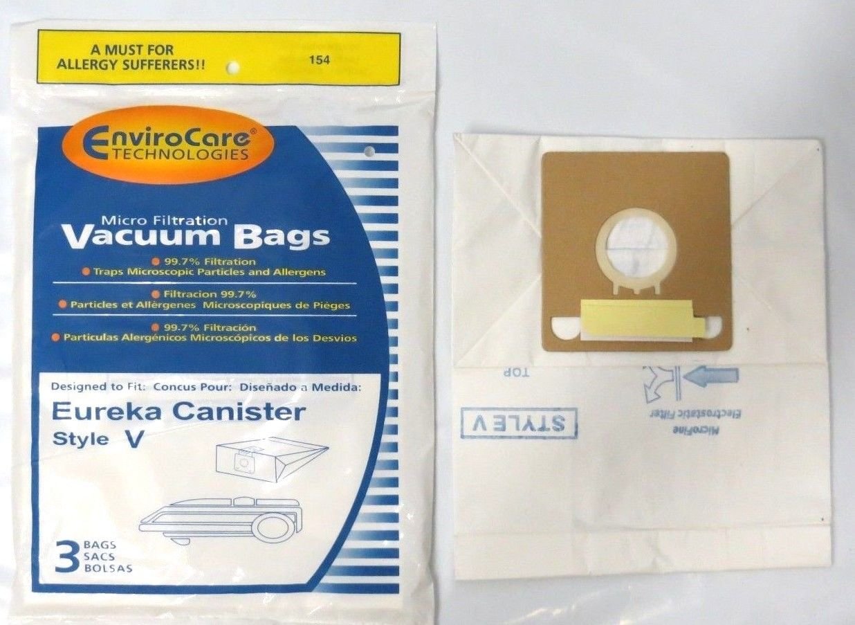 Eurkea Style V Vacuum Vac Bags Micro Lined Allergen 52358B-6 Express 154 Enviro [3 Bags]
