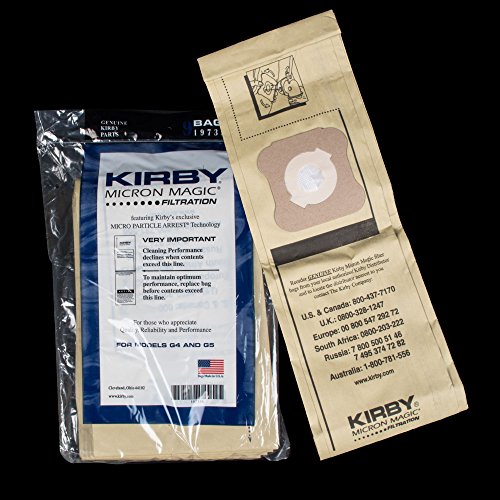 2 packages of KIRBY OEM VACUUM PAPER BAG 9 PACK MICRON MAGIC GENERATION 4, 5 and 6
